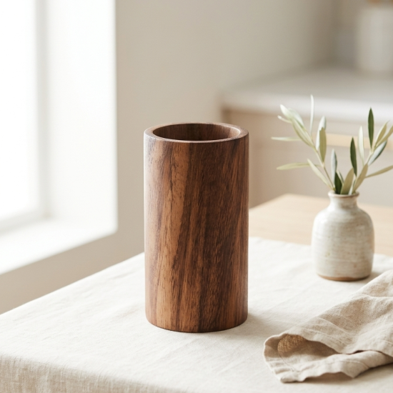 Wooden Utensil Holder
